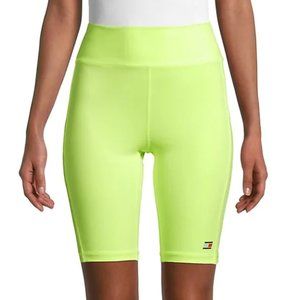 Tommy Hilfiger Sport Stretch Bike Shorts Size XL Key lime Yellow Neon